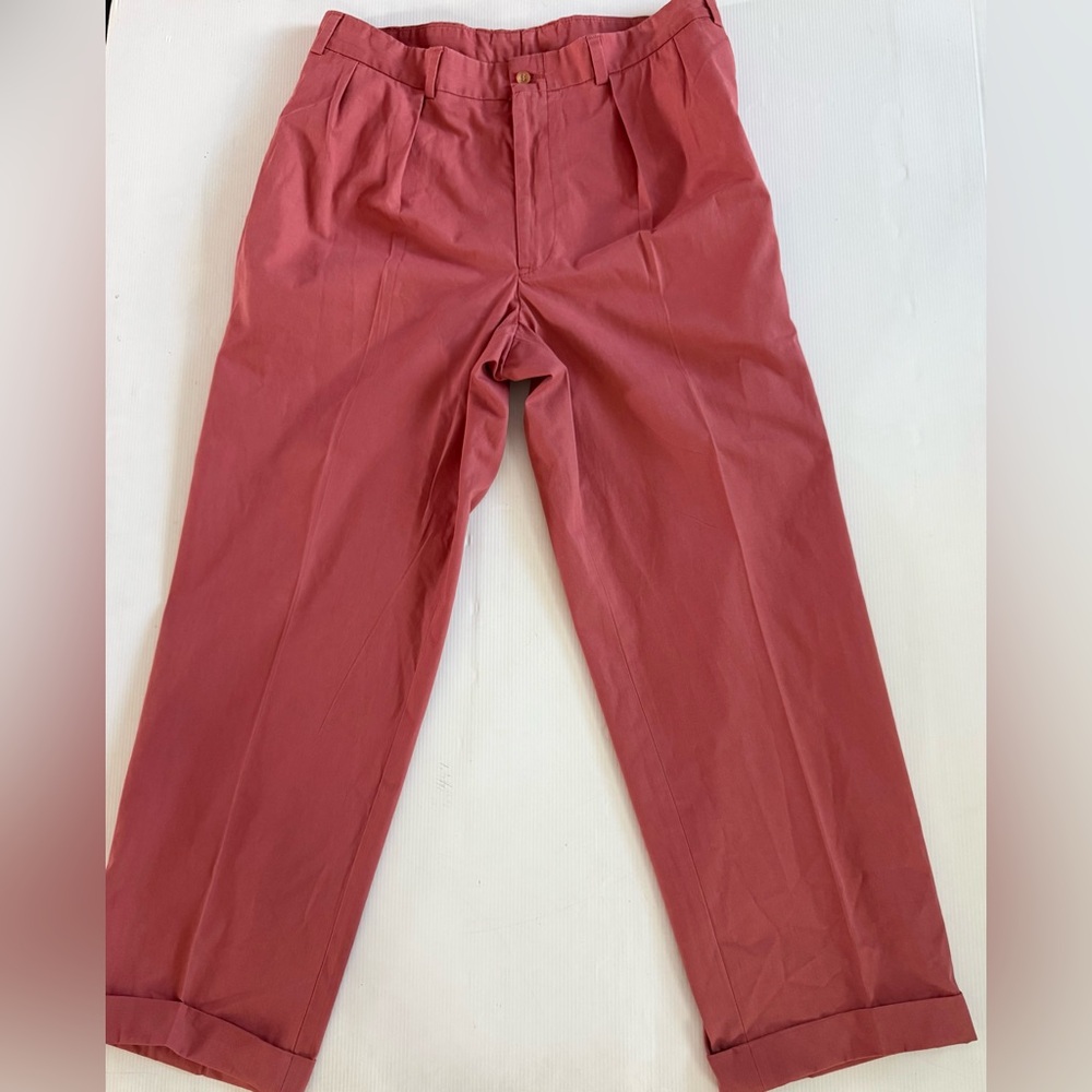 Bills Khakis M2 Chino Pants Mens 38x32 Nan Tucket Salmon Office Made in USA‎